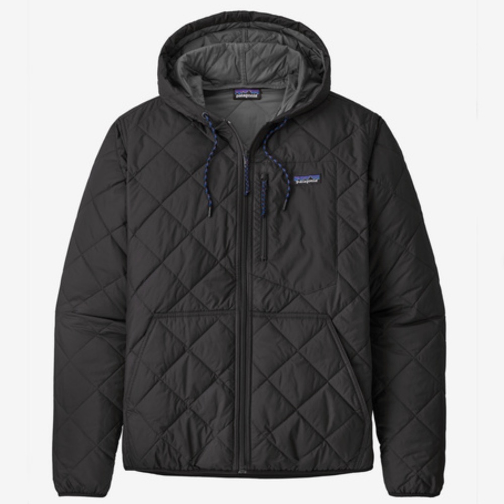 New Patagonia Diamond Quilted Bomber Hoody, Black Size L